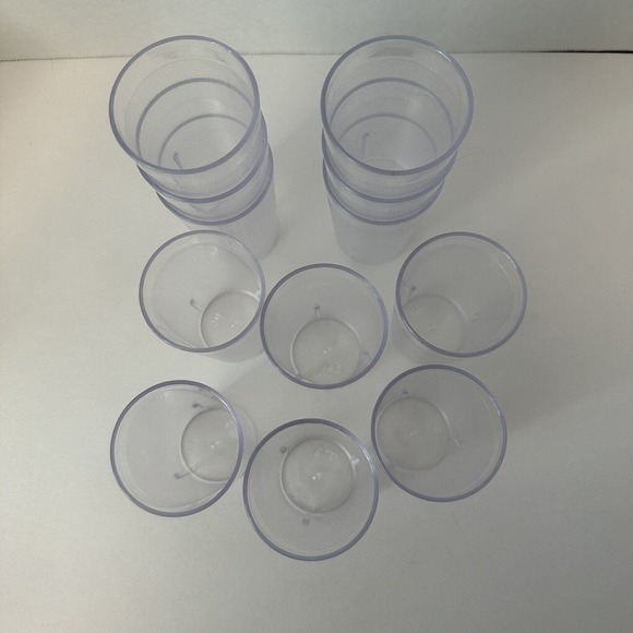 Clear Textured Plastic Juice/Water/Kids Tumbler Cup 5oz. Set of 12 Durable - Picture 3 of 7